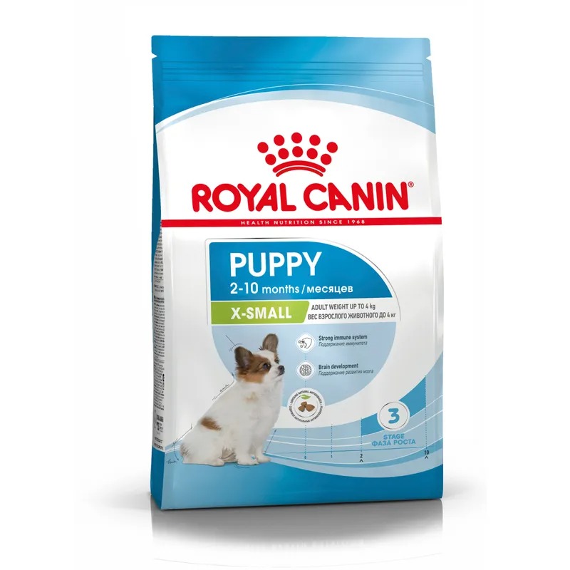 ROYAL CANIN X-Small Сухой корм для щенков миниатюрных пород 500 гр 4627109387472