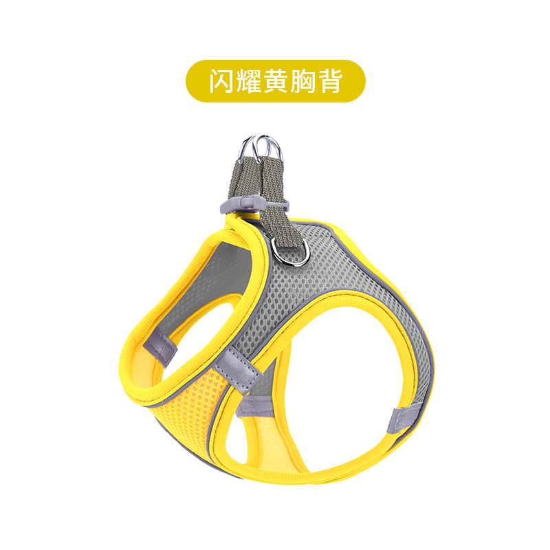 Шлейка для животных "Gauff" серо-жёлтая (M)