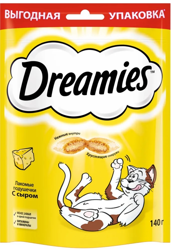 DREAMIES  Лакомство для кошек с сыром 140гр