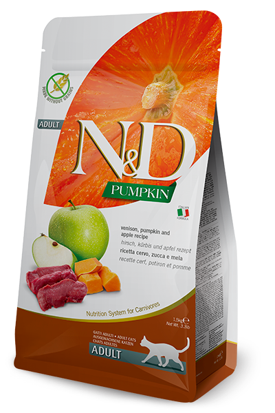 FARMINA N&D Pumpkin Сухой корм для кошек Оленина, тыква и яблоко 300гр