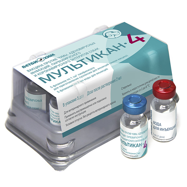 Вакцина Мультикан-4 для собак 1 доза