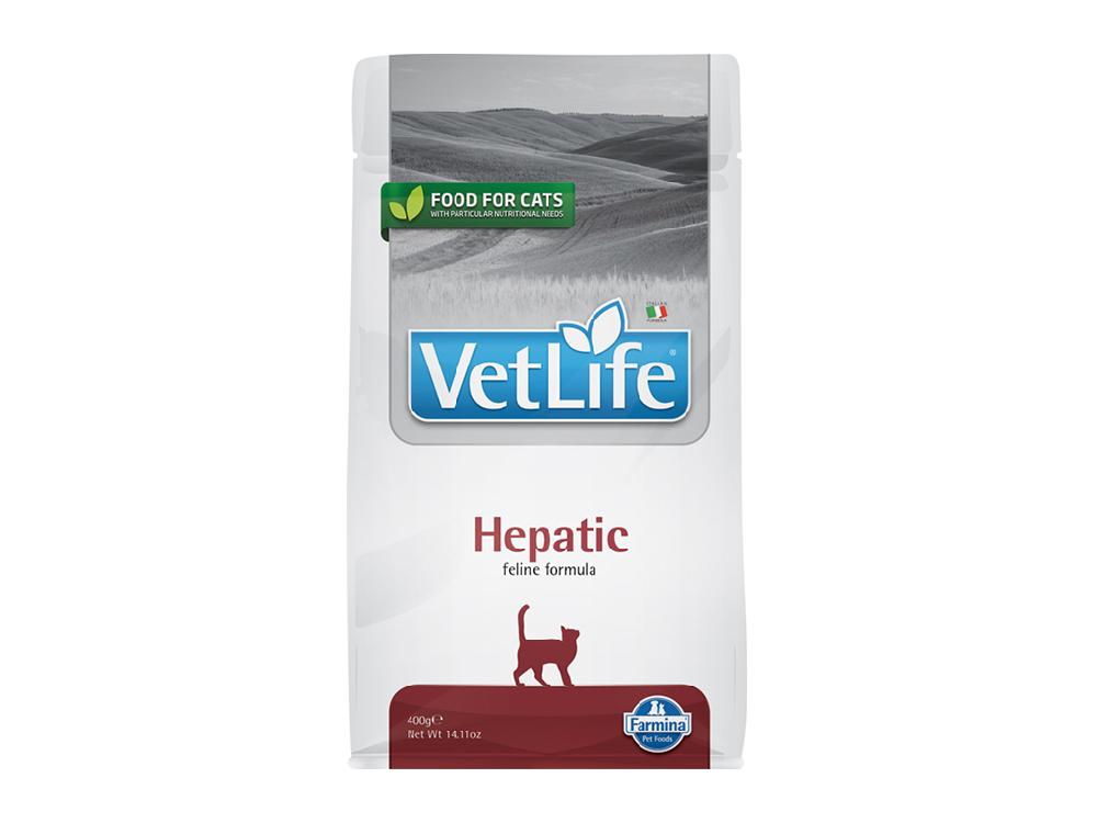 Сухой корм для кошек Farmina Vet life Hepatic, при болезнях печени, лечебный, ветеринарная диета, 0,4 кг