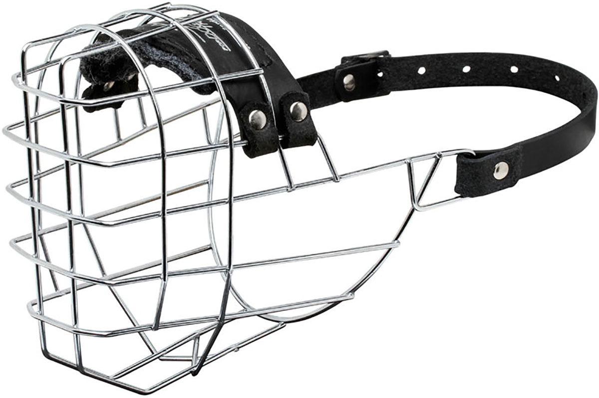 Намордник металлический "Кадет" №4/2 двойная сетка (немецкая овчарка)