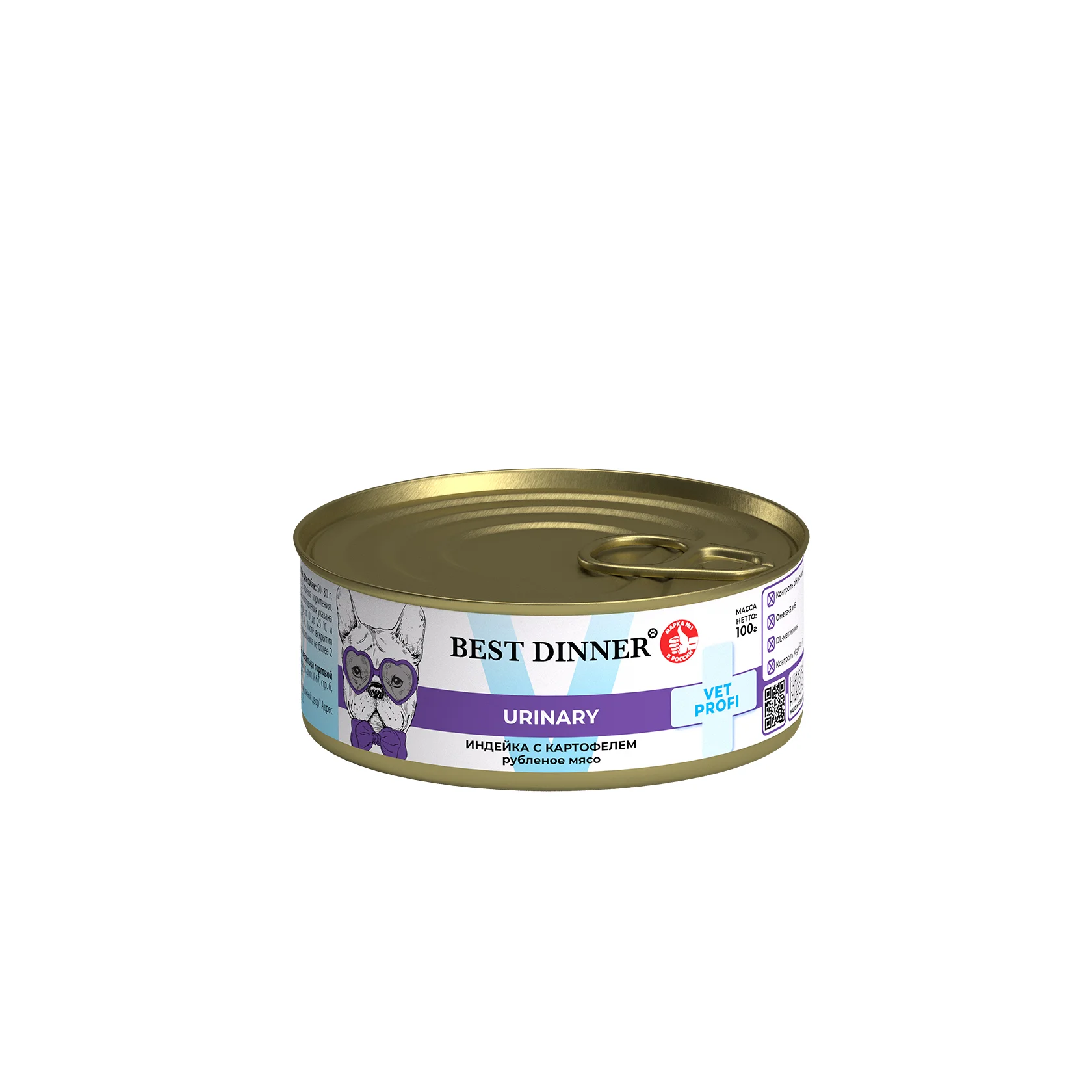 Best Dinner Вет Профи для собак - Конс BD Urinary "Индейка с картофелем" Exclusive VET PROFI - 0,1 кг