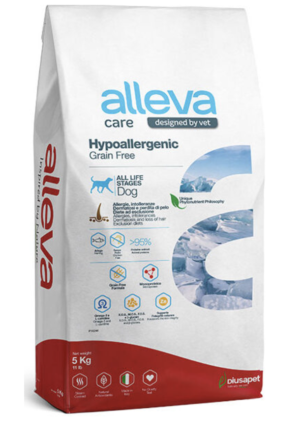 Alleva Сухой беззерновой корм Hypo для собак с рыбой 5 кг 8002754103312