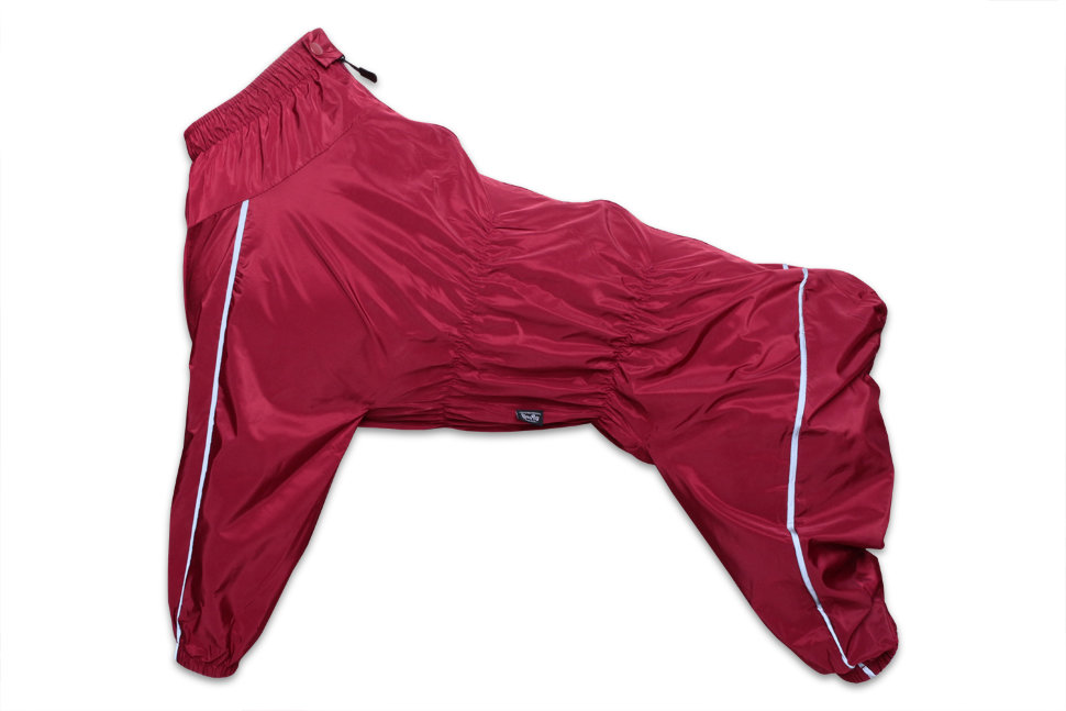 Дождевик для собаки Lion SLM-2126 на девочку, цвет: бордовый (Размер 5 (спинка 74 см, обхват шеи 50-68 см, обхват груди 66-90 см))