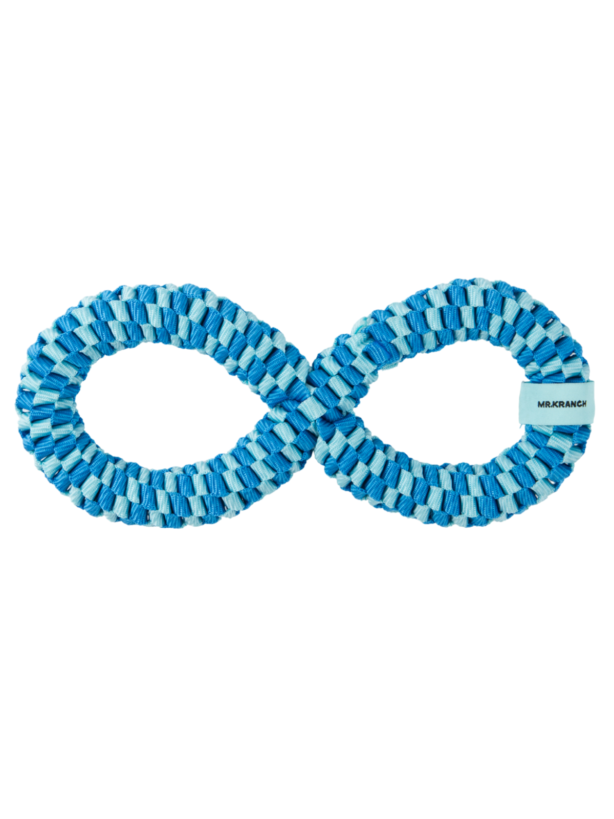 Игрушка Mr.Kranch для собак Плетеное кольцо восьмерка диаметр 13 см голубая