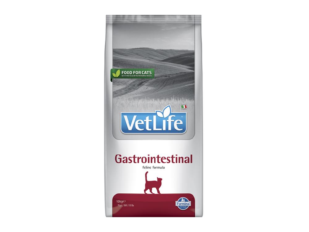 Сухой корм для кошек Farmina Vet life Gastrointestinal, при нарушениях пищеварения, лечебный, ветеринарная диета, 10 кг