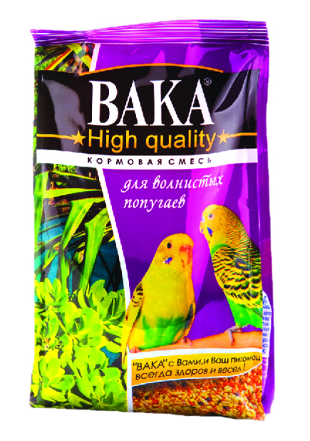 Кормовая смесь Вака High Quality для волнистых попугаев, 500 гр.