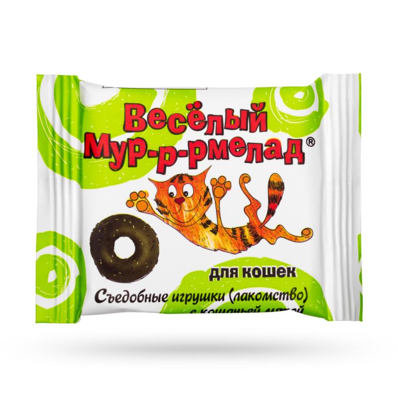 Веселый Мурмелад Мармеладки для кошек с кошачьей мятой, 6г