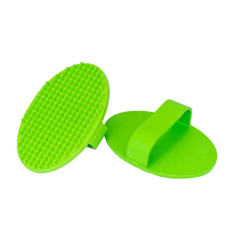 Моськи-Авоськи Расческа щётка-чесалка массажная 9*13*h4см (резиновая) лаймовая