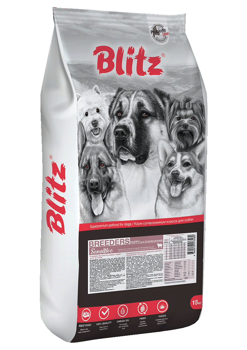 Blitz BREEDERS Puppy Lamb Сухой корм для щенков, с ягненком,  15 кг