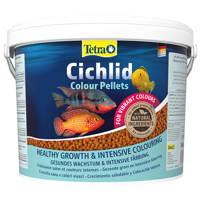 TetraCichlid Colour корм для всех видов цихлид для улучшения окраса 10 л (ведро)