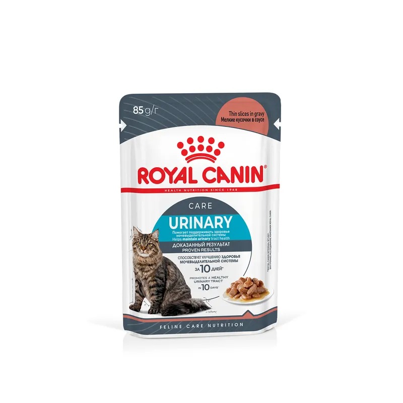 Royal Canin Urinary Care Влажный корм для кошек поддержание здоровья мочевыделительной системы, мелкие кусочки в соусе, 85г