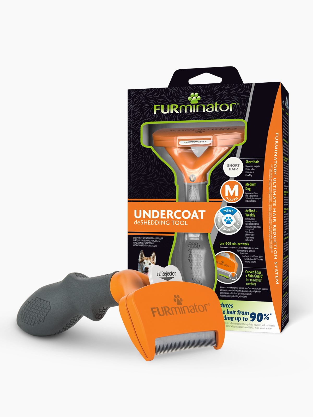 Фурминатор FURminator M для средних собак с короткой шерстью