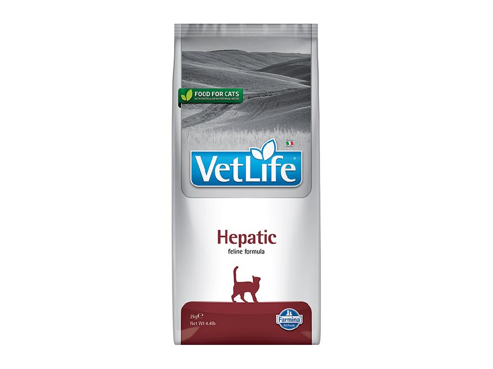 Сухой корм для кошек Farmina Vet life Hepatic, при болезнях печени, лечебный, ветеринарная диета, 2 кг