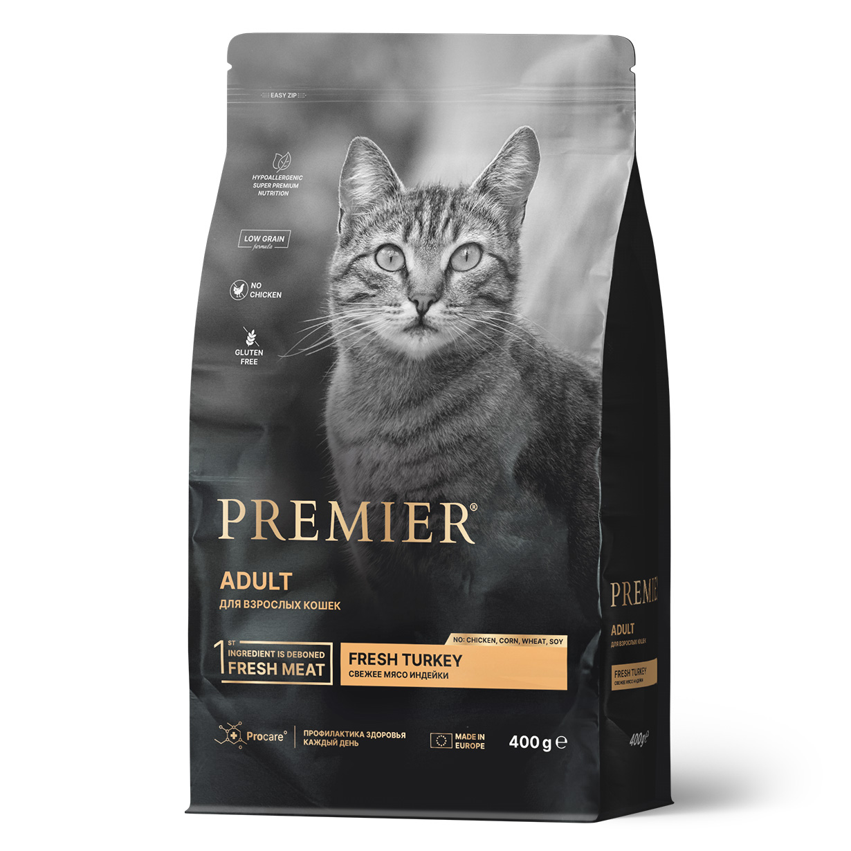 Premier Сухой корм для кошек с индейкой 400 гр 5407007851683