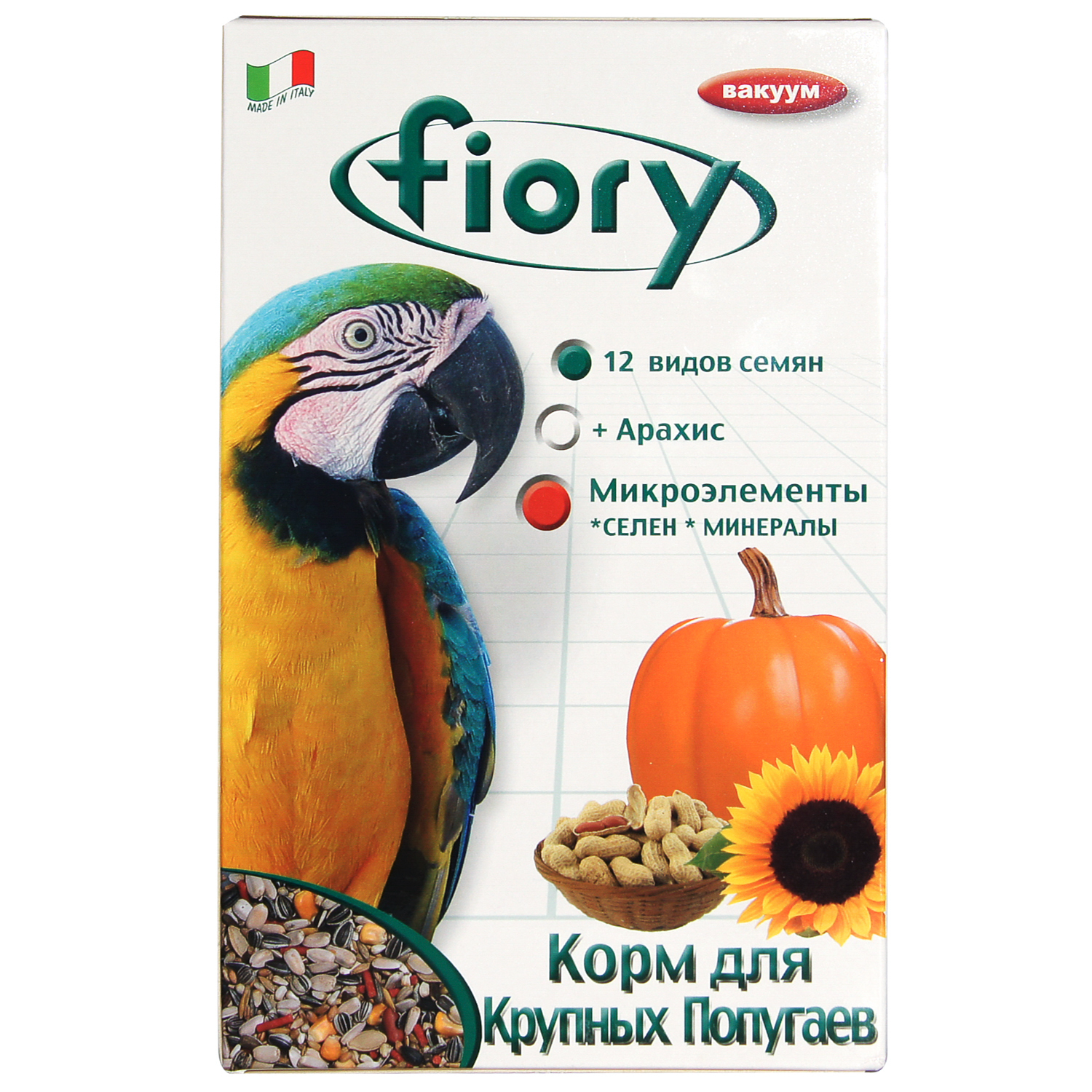 Корм Fiory Pappagalli для крупных попугаев 700 г