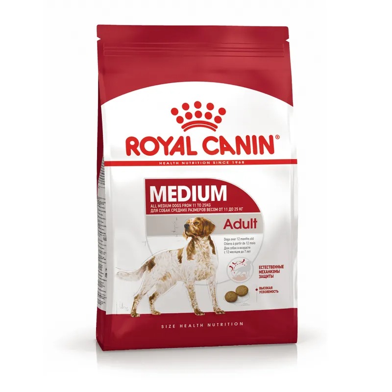 ROYAL CANIN Medium Adult для собак средних пород 15 кг 4627109384778