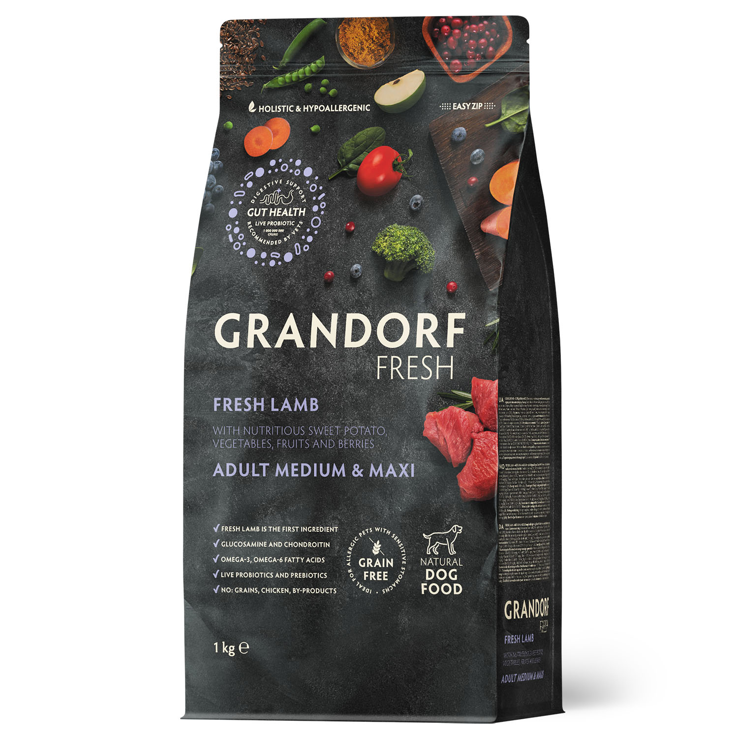 Grandorf Fresh Grandorf Сухой беззерновой корм для средних собак с ягненком 1 кг 5407007852857