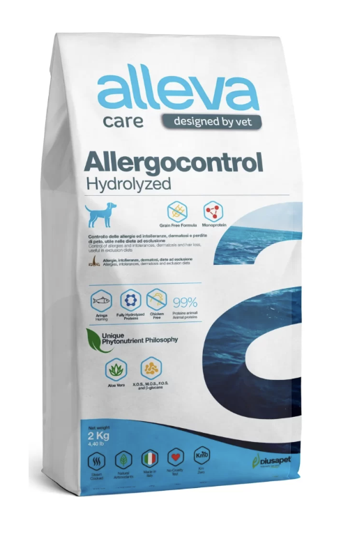 Alleva Allergocontrol (Аллева Аллергоконтроль) Сухой корм для собак для снижения пищевой непереносимости с рыбой 2 кг 8002754102742