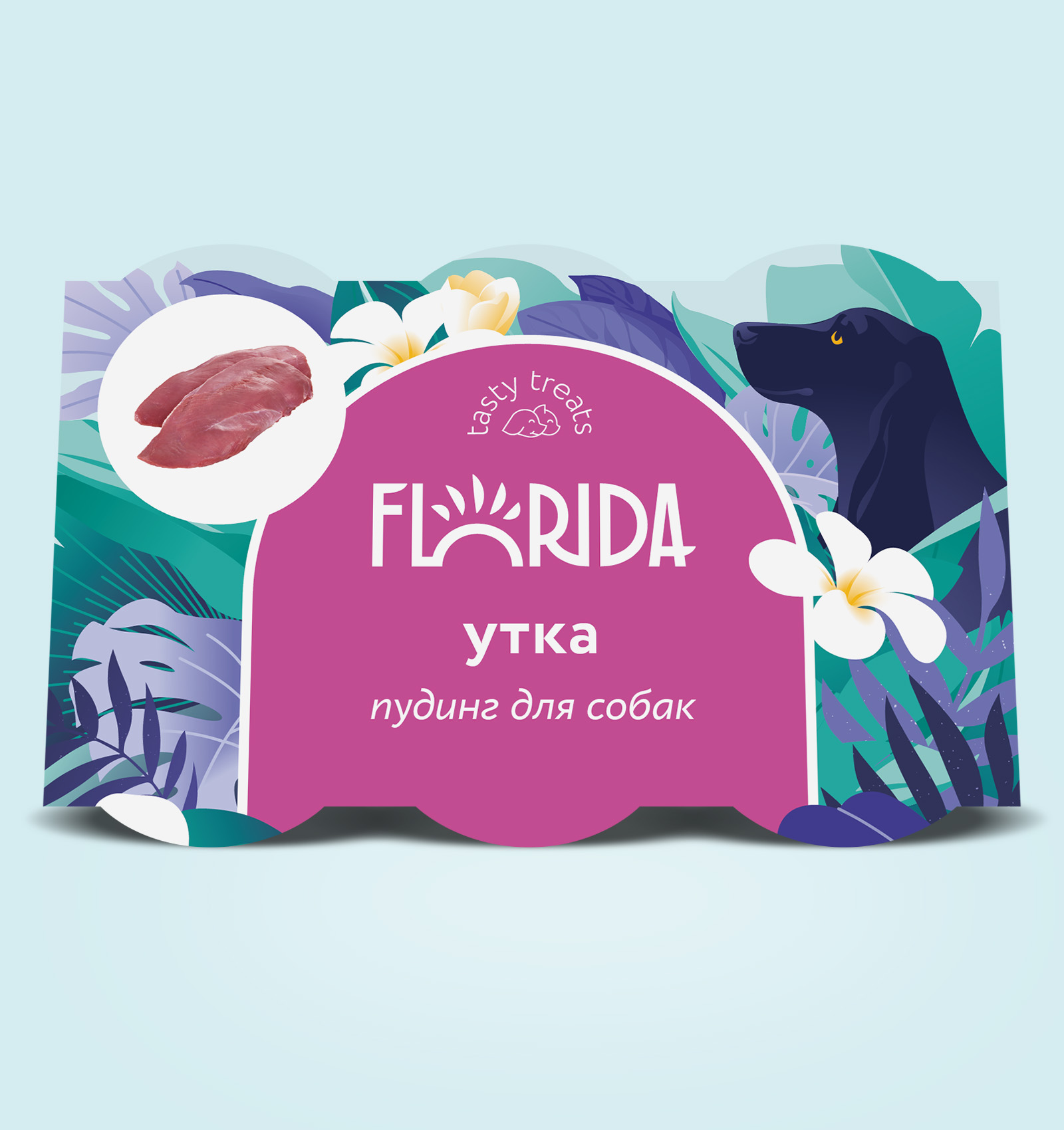 FLORIDA. Лакомство пудинг для собак с уткой 6 шт 4607189283017