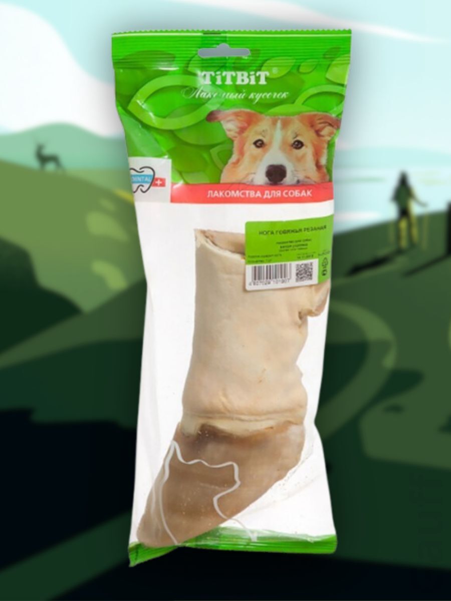 TiTBiT Лакомство Нога говяжья резаная 312 гр 4607029101907