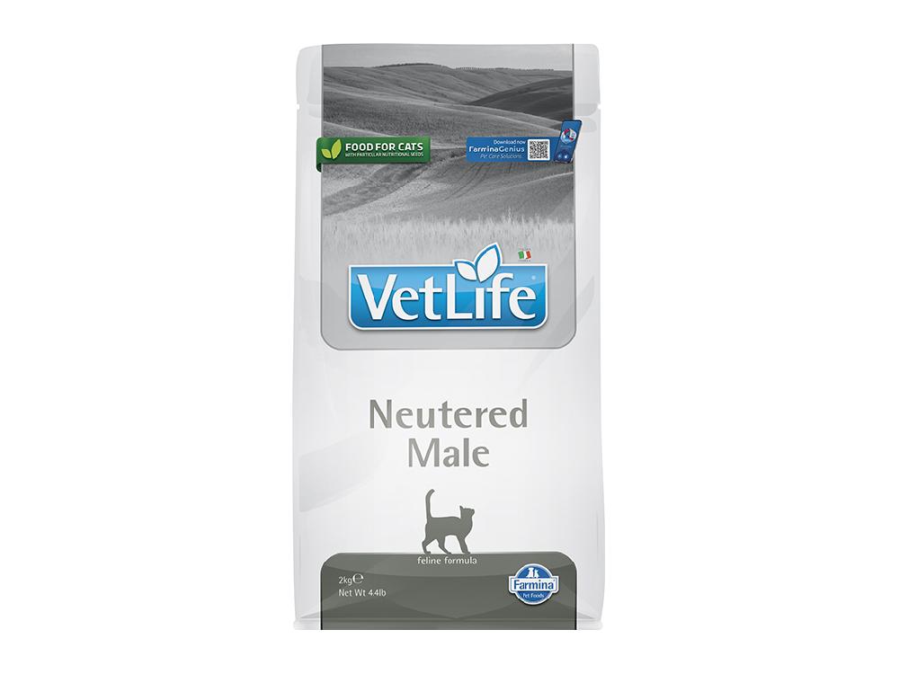 Сухой корм для кастрированных котов Farmina Vet life Neutered Male, лечебный, ветеринарная диета, 2 кг
