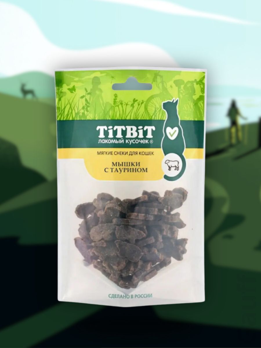 TiTBiT Лакомство Мышки с таурином для кошек Лягкие снеки 50 гр 4690538017463