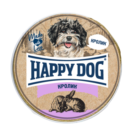 Happy Dog Паштет Кролик HD Natur Line - 0,125 кг.