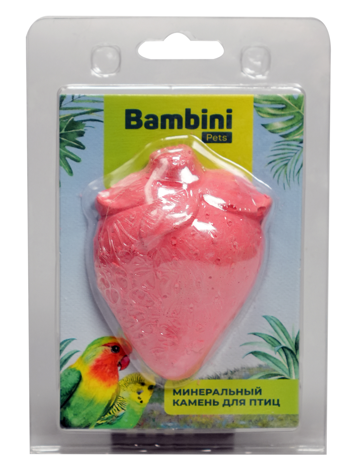 Минеральный камень Bambini Pets для птиц "Клубничка"