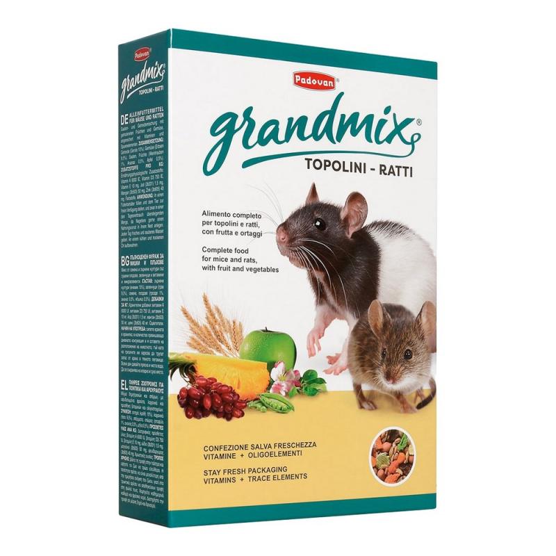 Padovan Grandmix Topolini Ratti Корм для мышей и крыс, 400 г