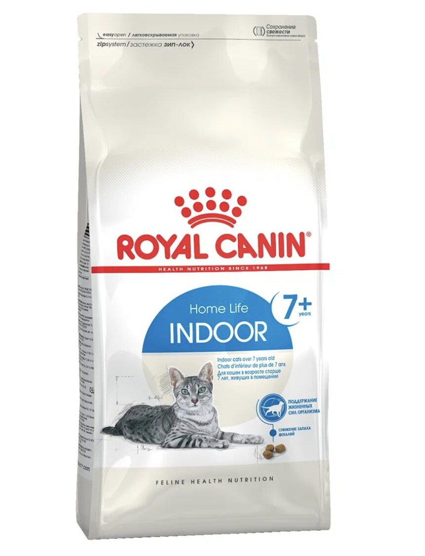 ROYAL CANIN Сухой корм для кошек от 7 лет живущих в помещении 400гр 4627109380497