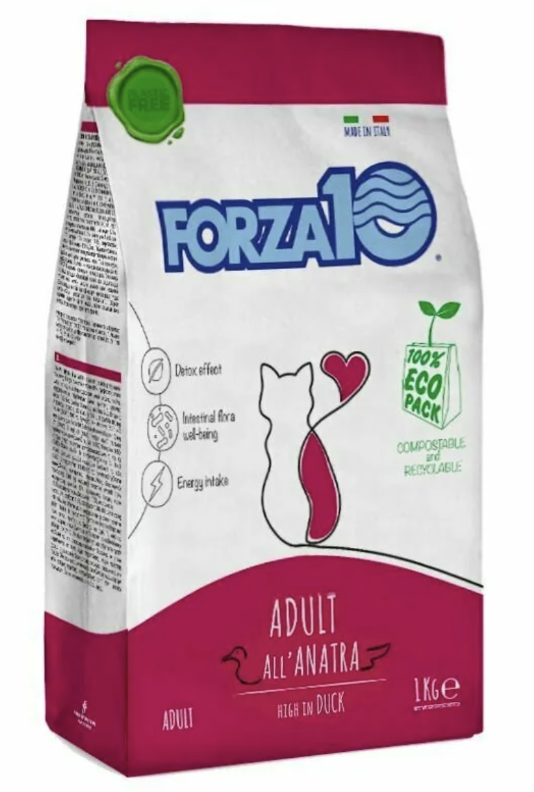 Forza10 Сухой корм для взрослых кошек с уткой 1кг