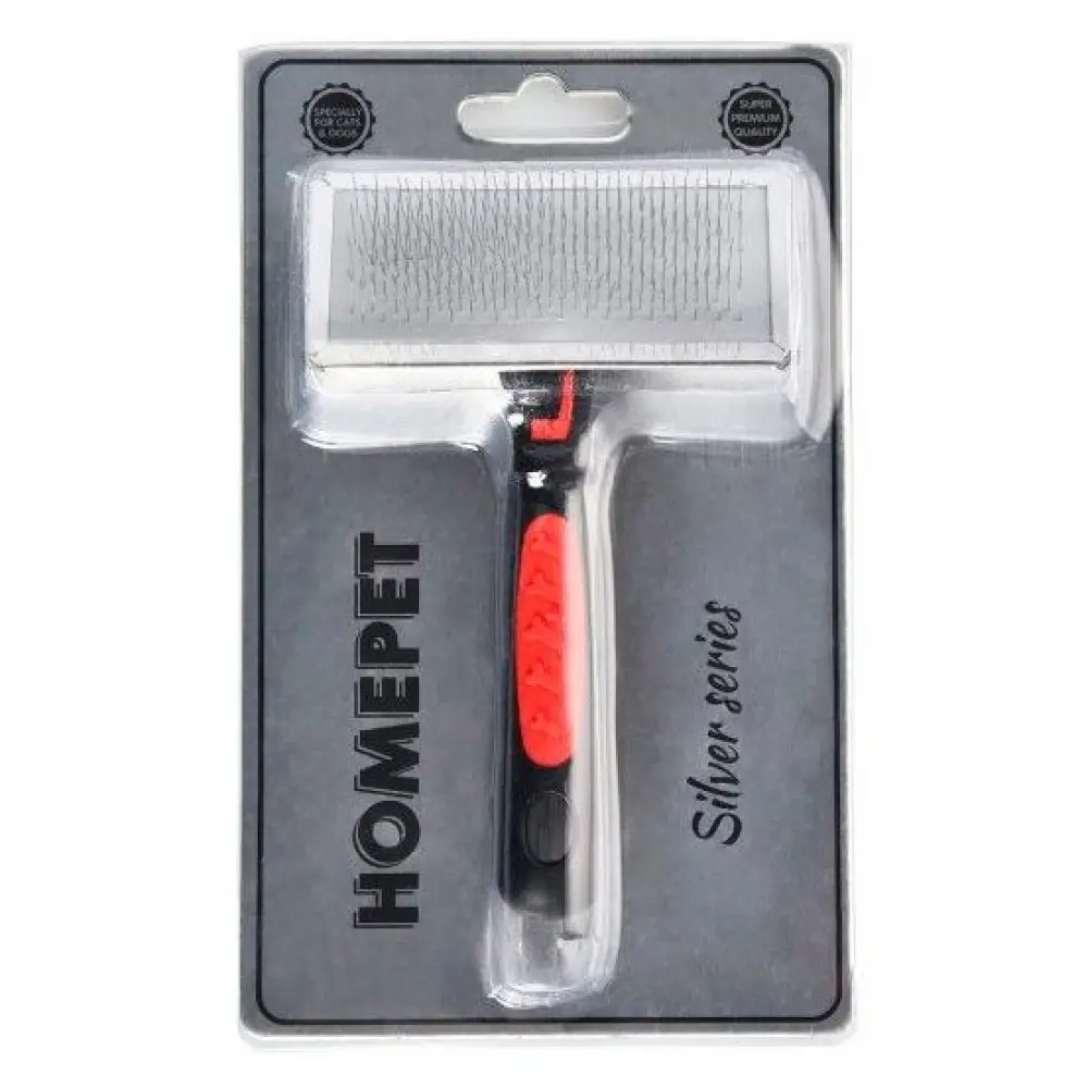 HOMEPET SILVER SERIES 14 см х 9 см размер M пуходерка металлическая