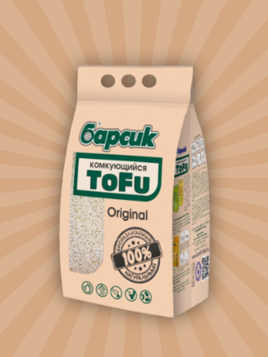 Барсик Наполнитель TOFU Original комк. 4.54л