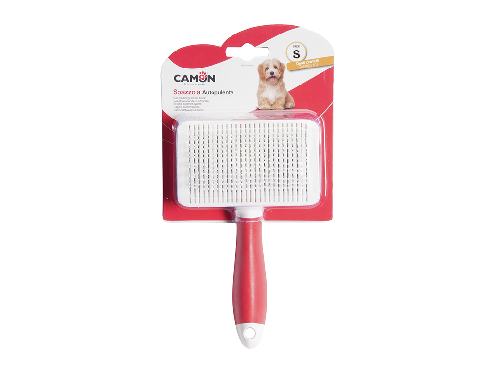 Пуходерка самоочищающаяся Camon белая, 86х57 мм, размер S