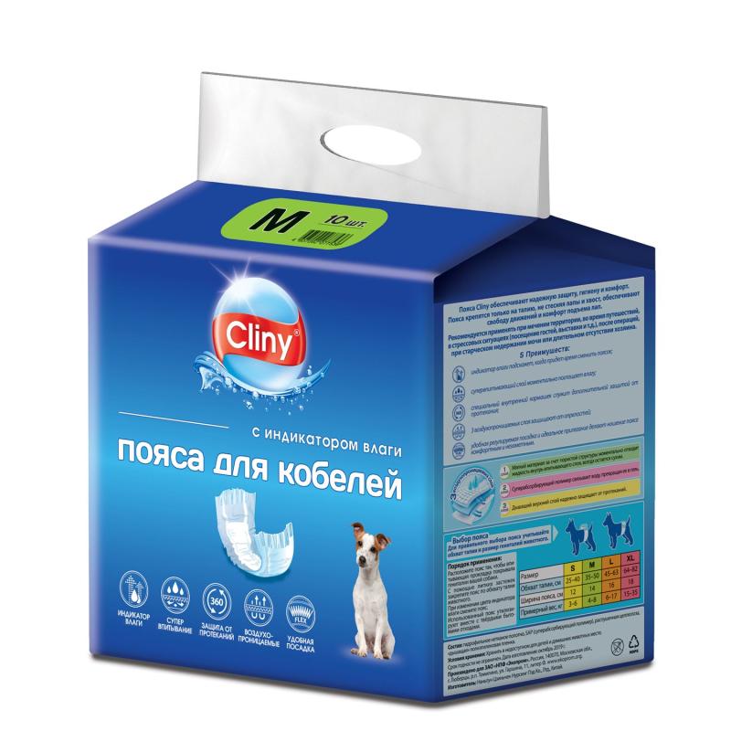 Cliny Пояса для кобелей размер M (10шт) 4607092077536