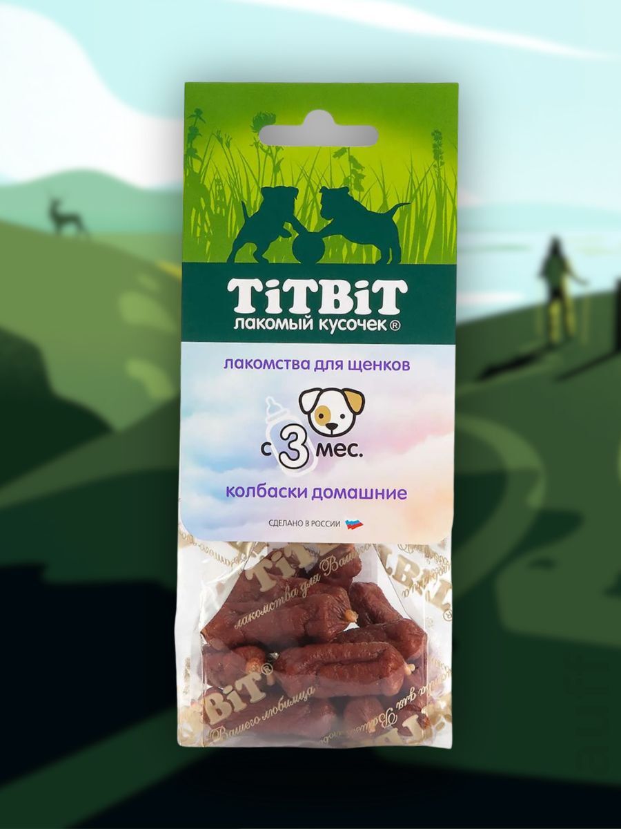 TiTBiT Лакомство Колбаски Домашние для щенков 50 гр 4690538012529