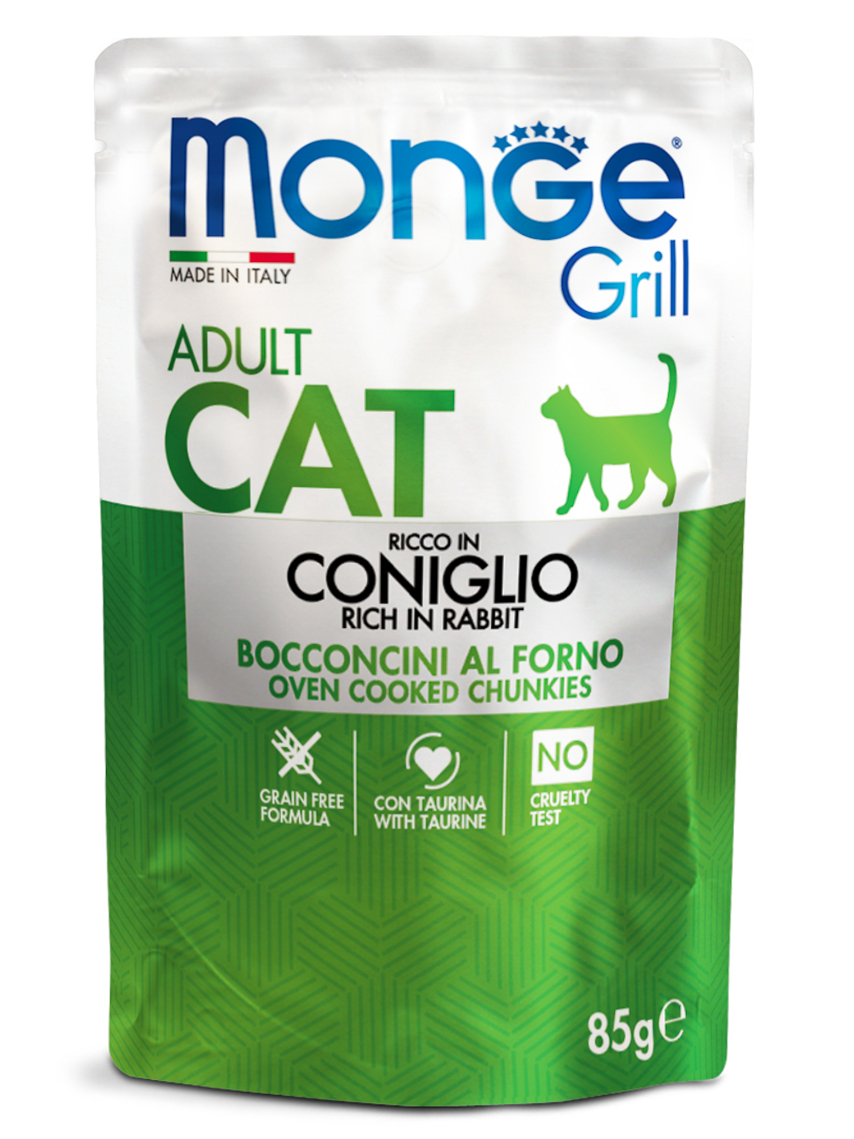 Monge Cat Grill Влажный корм для взрослых кошек, из кролика,  85 г
