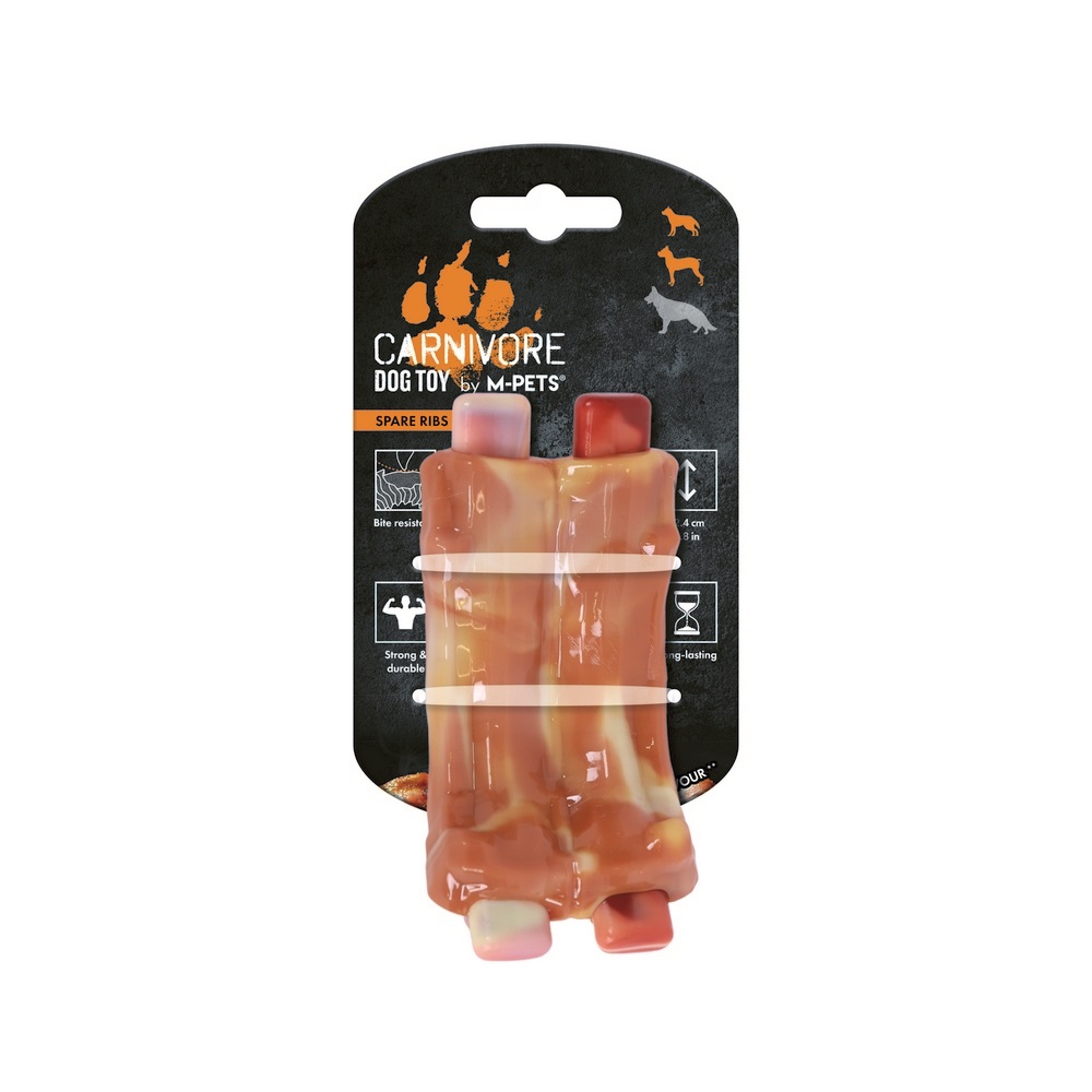Игрушка для собак Карнивор ребрышки, вкус бекона 12.4 x 6.1 x 3.5 см MPets 10661799