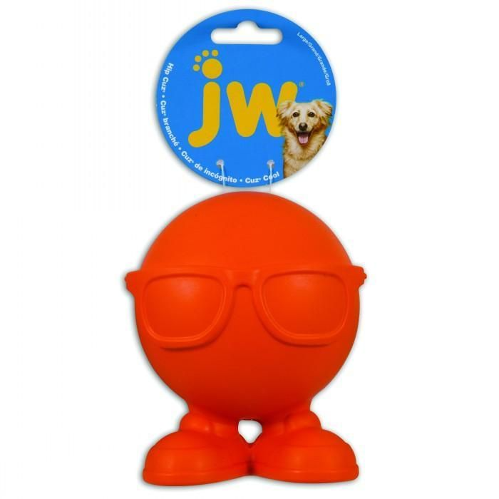 Игрушка для собак JW HIPSTER CUZ Мяч на ножках в очках (M)