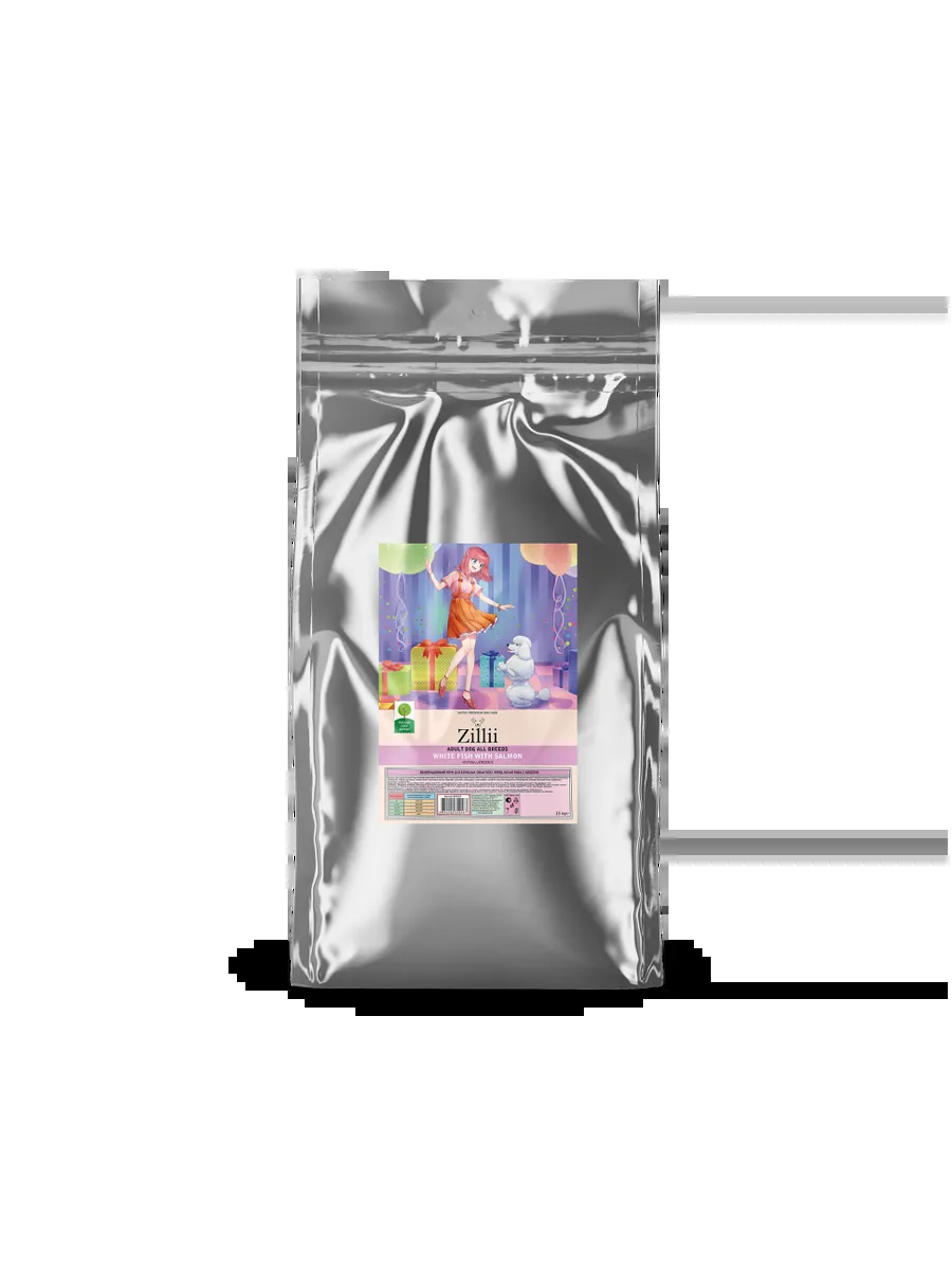 Zillii сухой корм для собак с белой рыбой и лососем - 15 кг