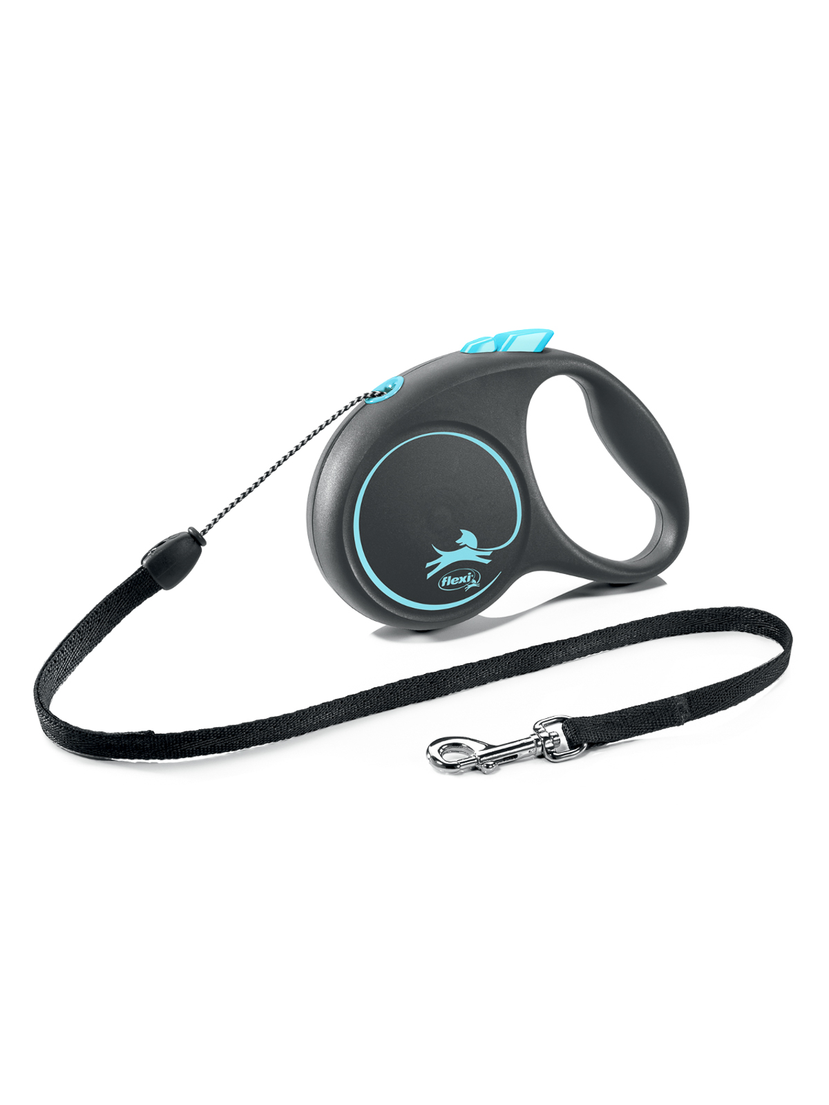 FLEXI BLACK DESIGN S 5 м до 12 кг рулетка черная синий дизайн трос