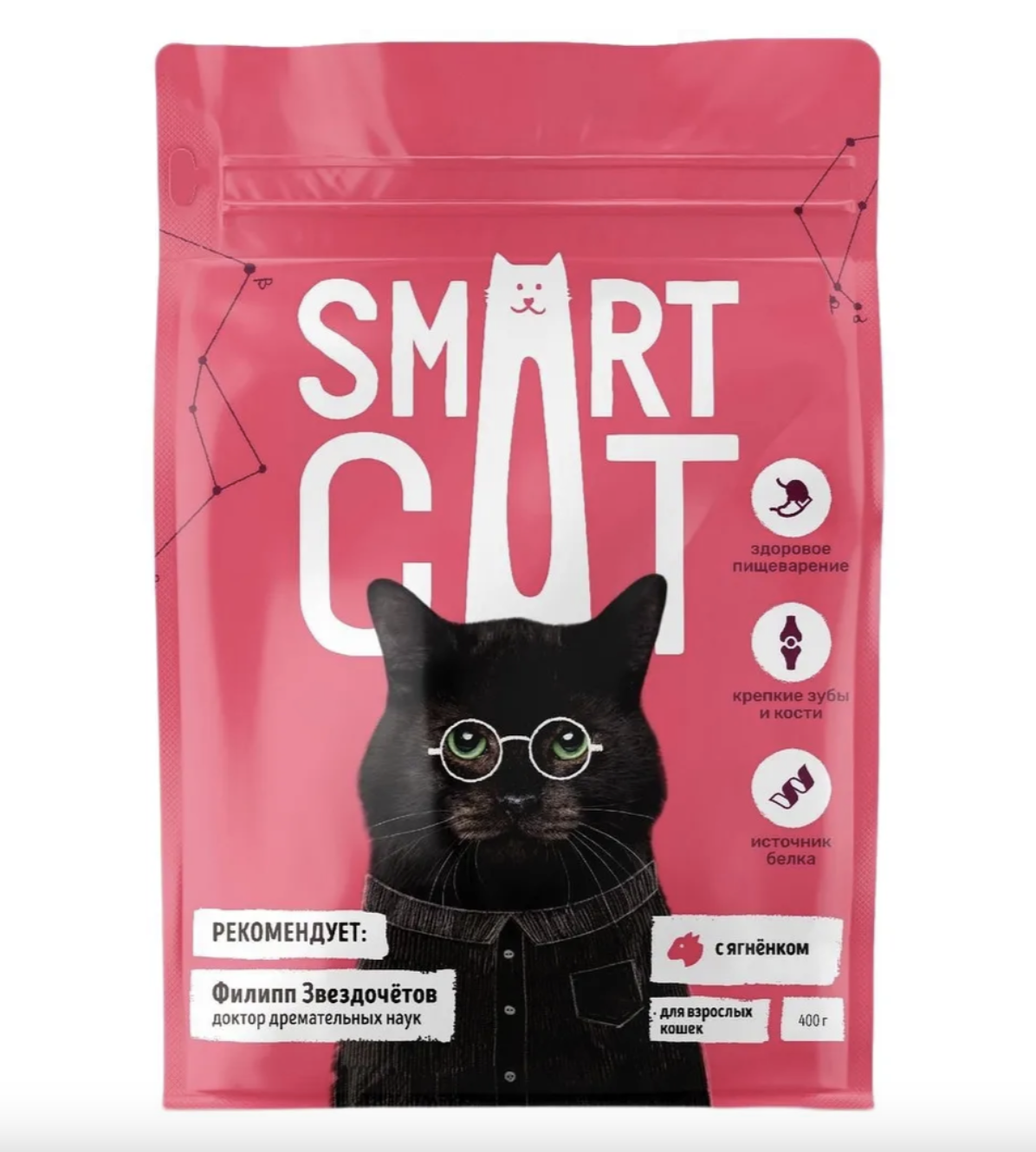 Smart Cat Сухой корм для кошек с ягненком 0,4 кг 4640201671652 4603763289062