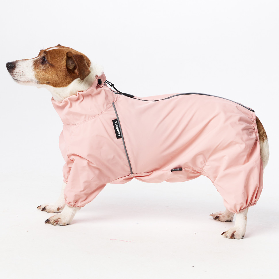 Дождевик LionPets ДЖЕК РАССЕЛ LPK-9225-121 на девочку Цвет: Пудровый (девочка (спинка 38 см, обхват шеи 31-42, обхват груди 50-56))
