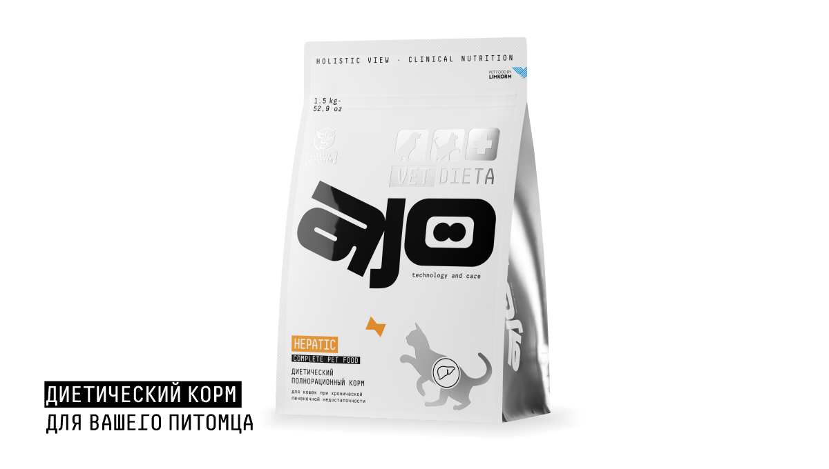 AJO Ajo Hepatic Корм сухой для кошек при печеночной недостаточности 1,5 кг