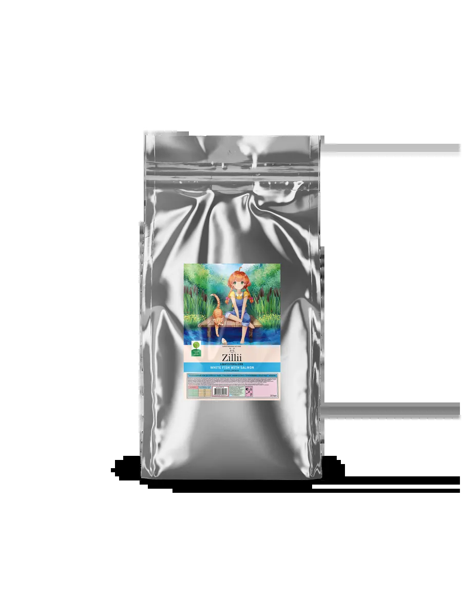 Zillii корм для стерилизованных кошек с лишним весом с рыбой 10 кг