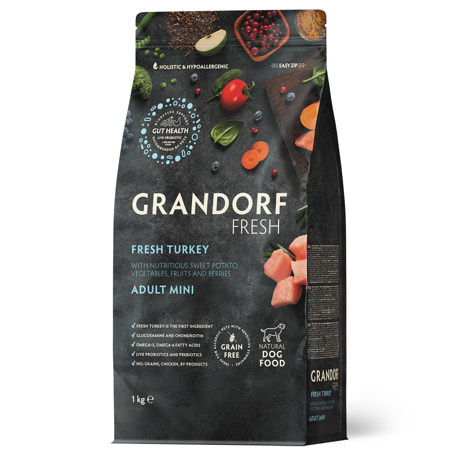 Grandorf Fresh Grandorf Сухой беззерновой корм для мелких собак с индейкой 1 кг 5407007852796