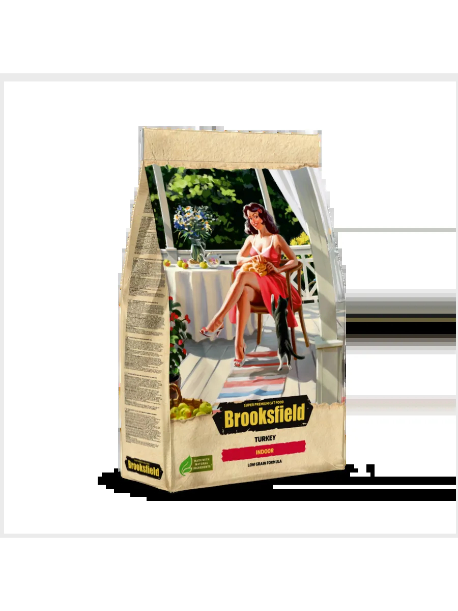 Сухой корм для домашних кошек с индейкой и рисом - 2 кг